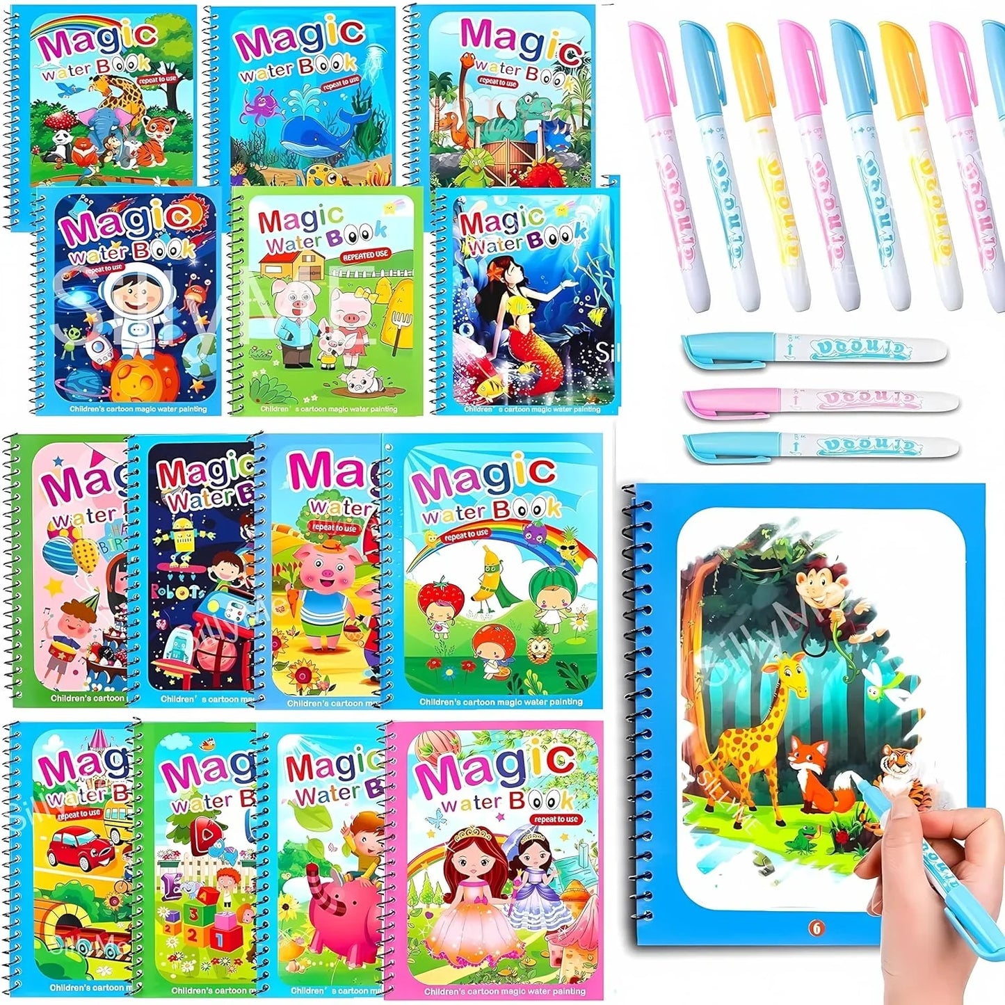 Hopscotch Kids™ Reusable Magic Coloring Water Book - Hopscotch Kids