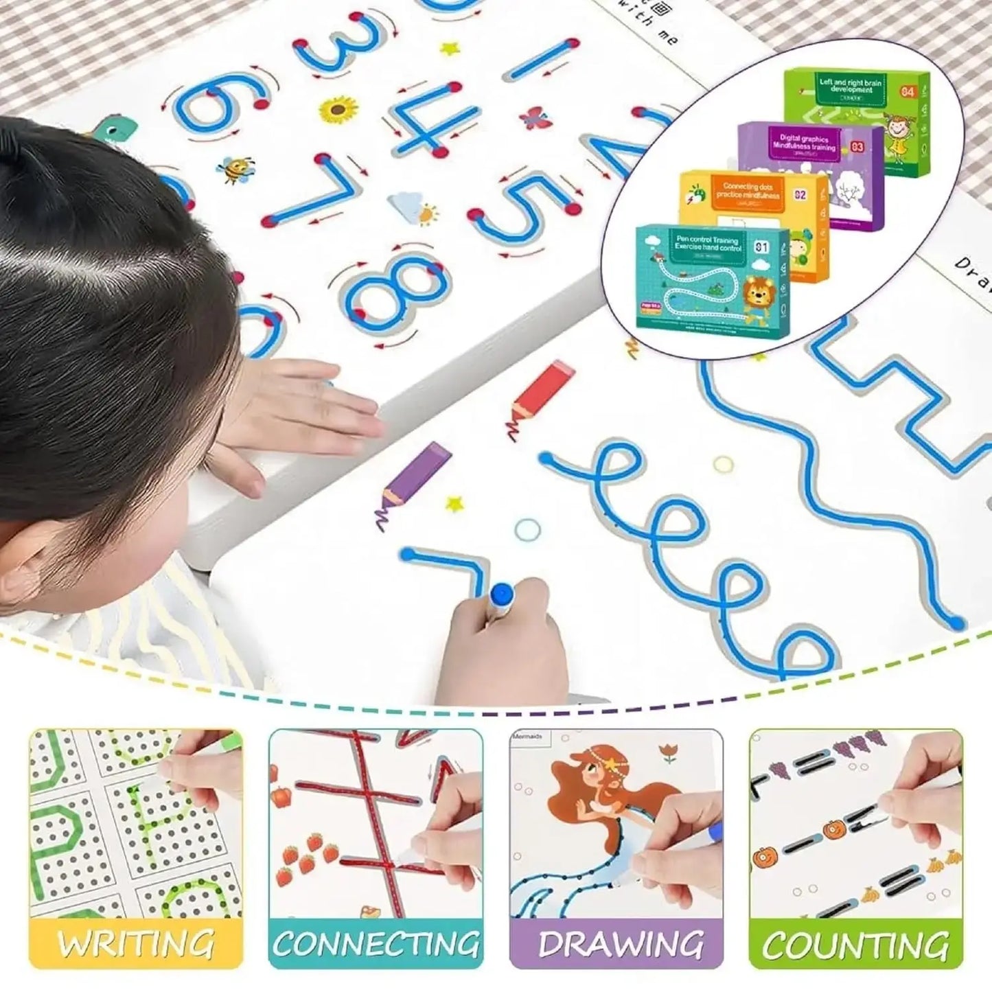 Scribble Smart Reusable Workbook - Hopscotch Kids