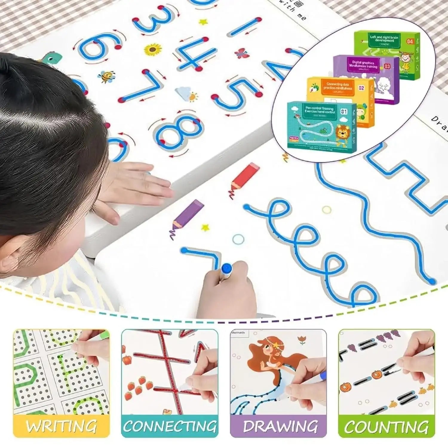 Scribble Smart Reusable Workbook - Hopscotch Kids